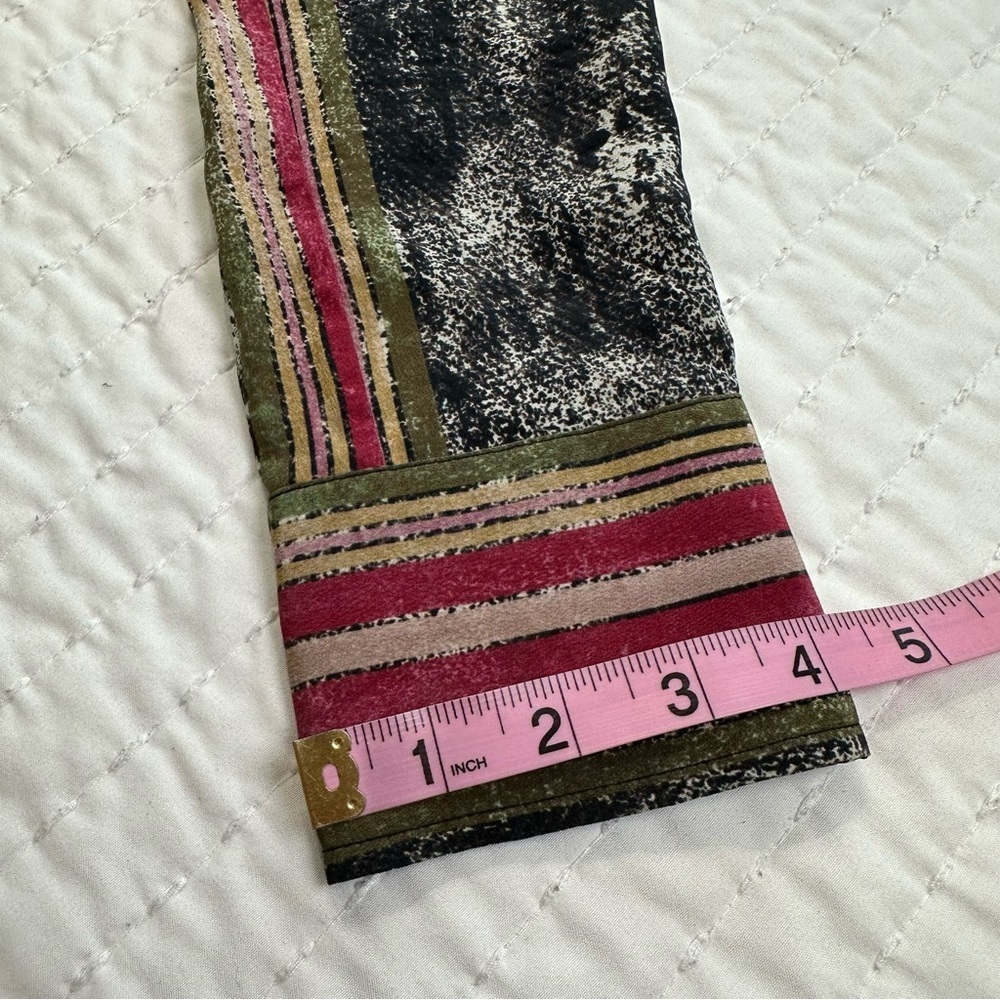 Artelier 100% Silk Nicole Miller Women's Blouse  Multicolored Print In Size S - Picture 9 of 13